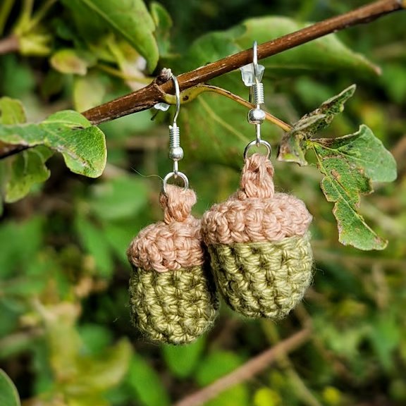 Acorn Earrings, Acorn and oak themed jewellery, Autumn jewellery, Nature gift
