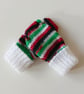 KNITTING PATTERN PDF Christmas Colours Mittens - Image 2