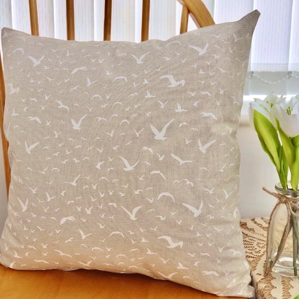 Seagulls - Double Sided Decorative Feature Cushion, Throw Pillow