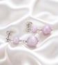Kunzite Sterling Silver Drop Earrings, Lilac Gemstone Studs Gift Boxed - Image 2