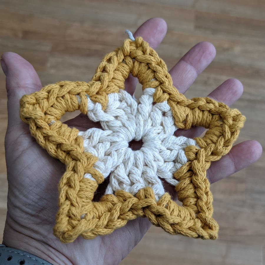 Christmas star decoration, FREE P&P, crochet star, hanging decoration