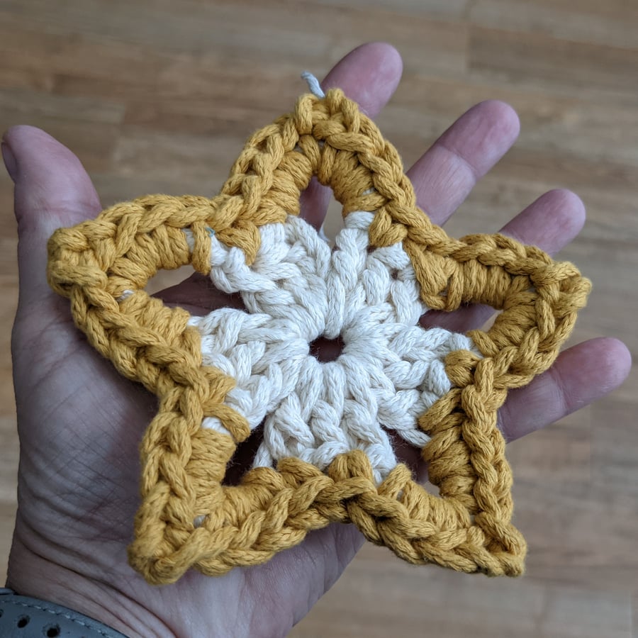 Christmas star decoration, FREE P&P, crochet star, hanging decoration