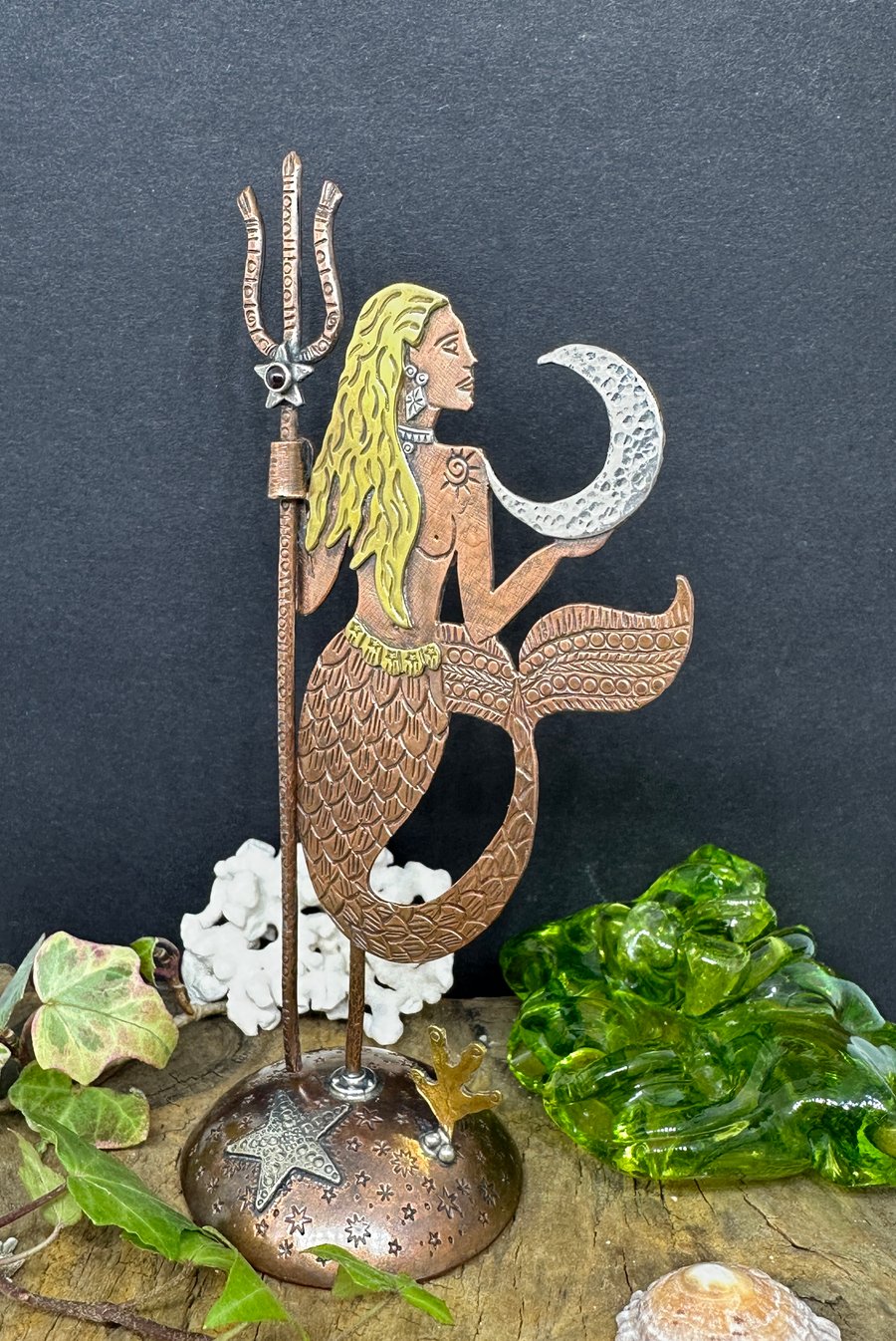 Mermaid Mixed Metal Decorative Piece