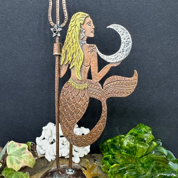 Mermaid Mixed Metal Decorative Piece