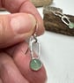 Minty Green Aventurine Dangle Silver Earrings for everyday wear. - Image 8