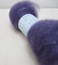 50g Logwood Purple Naturally Dyed BFL and Silk Wool Batt - Image 1