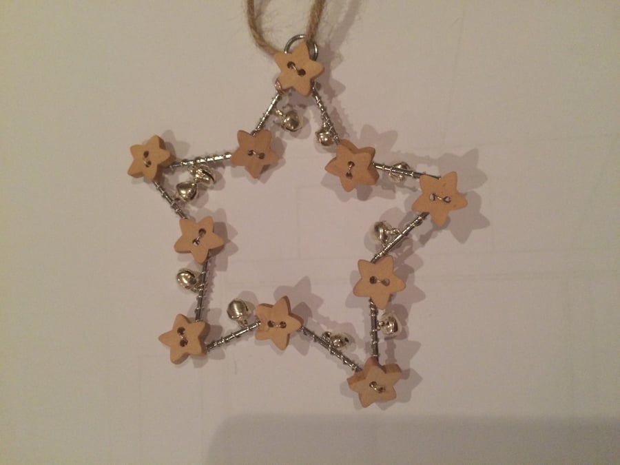 Wire Wrapped Christmas Star Decoration