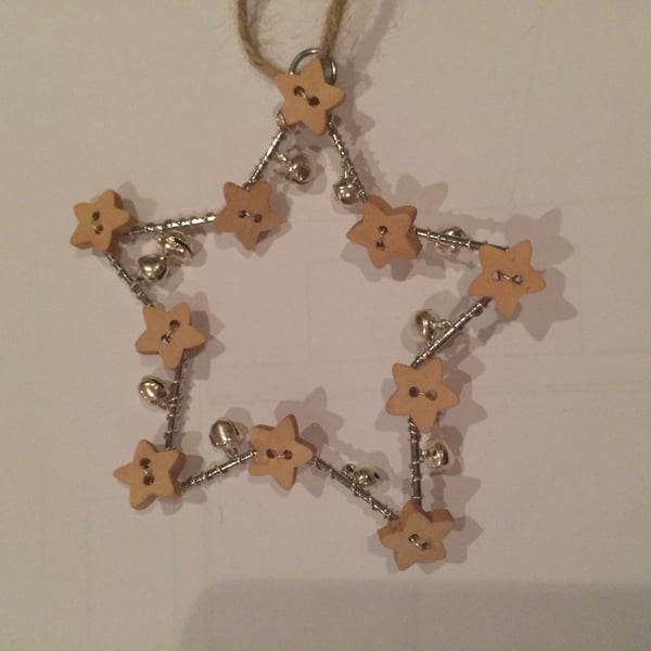 Wire Wrapped Christmas Star Decoration