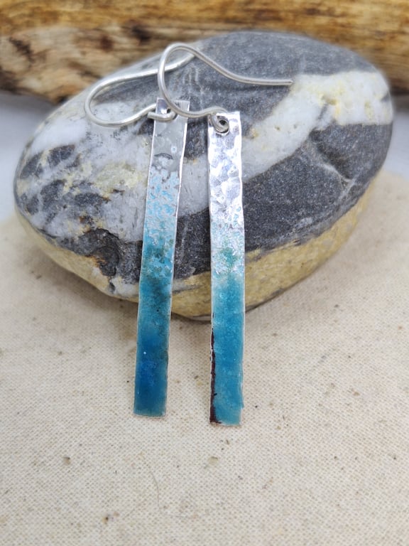 Sterling silver Enamelled Earrings 