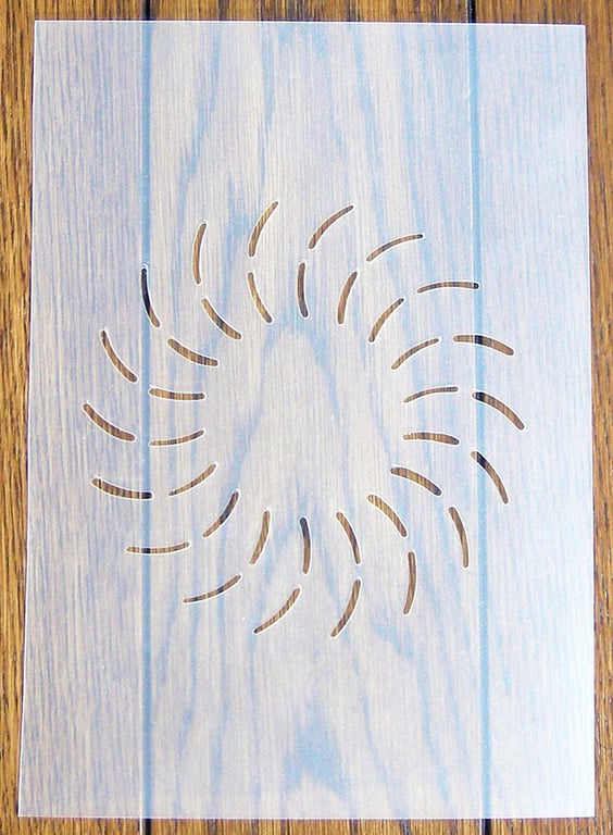 Pinwheel Quilting Stencil A5 Mask Reusable PP Sheet for Arts & Crafts, DIY