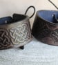 Leather Wrist Cuff, Leather Laced Bracelet, Celtic Knot Bracelet - Image 9