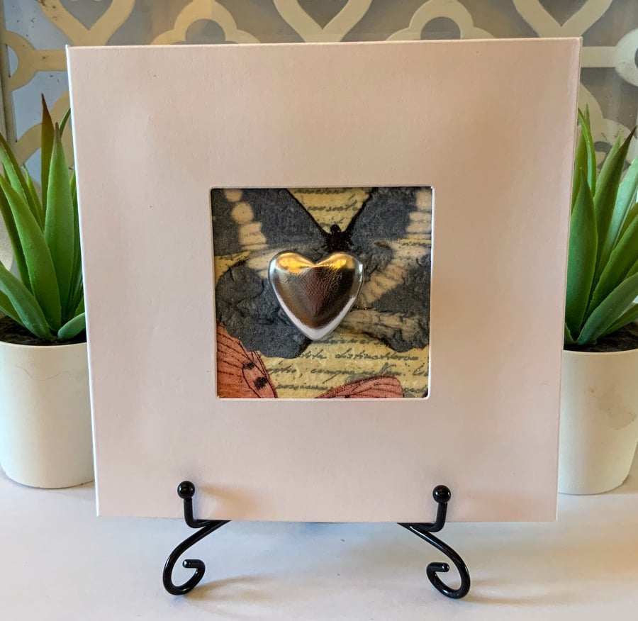 Silver Heart Bespoke Occasion Card.