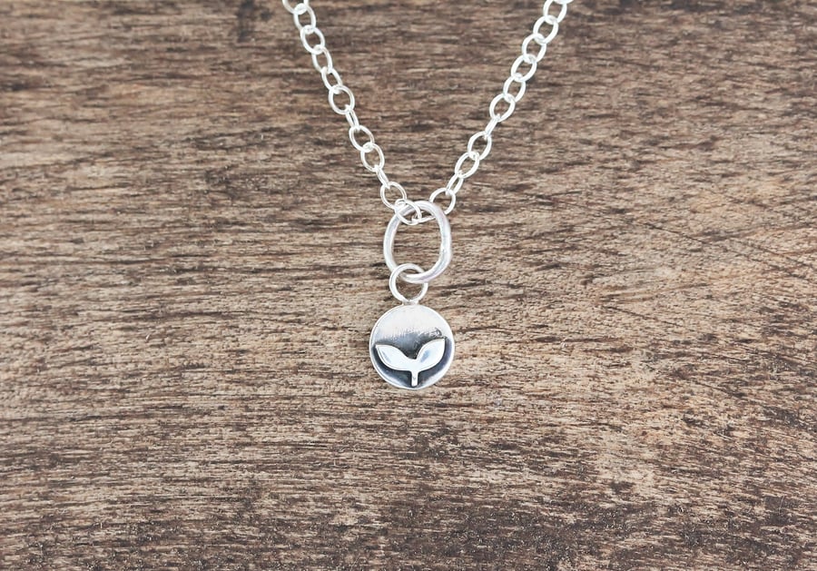 Tiny Rowan Leaf Necklace - Rowan Leaf Pendant - Tiny Silver Leaf Necklace