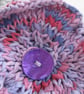 Lilac Purple Knitted Flower Corsage - Image 2
