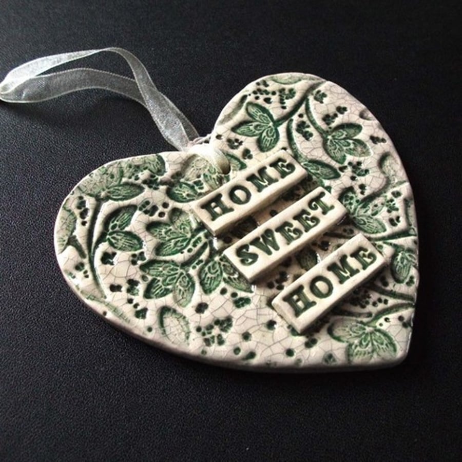 Large ceramic heart decoration
