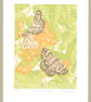 Speckled Wood Butterfly Original Linocut Print - Image 2