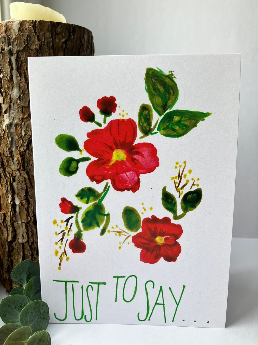 'Say Hello with Flowers' Card