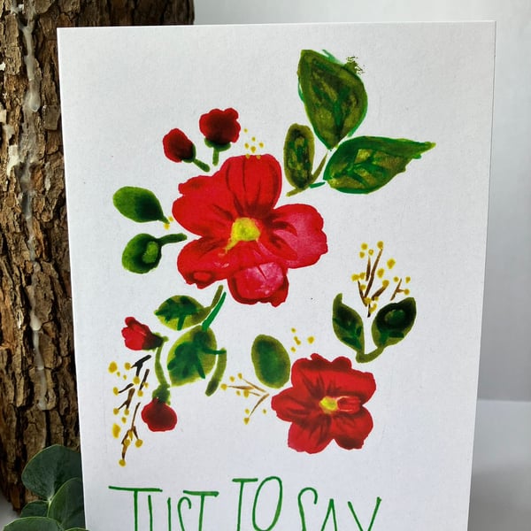 'Say Hello with Flowers' Card