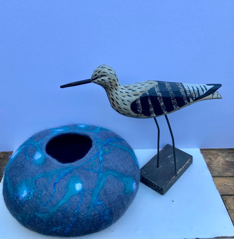 Spirit of the sea wool felted bowl.