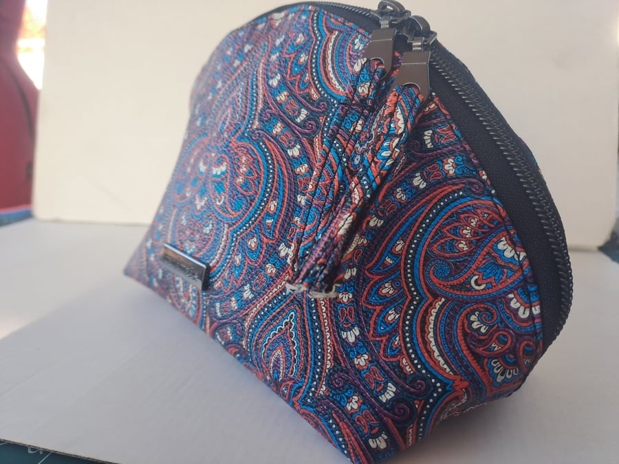 Black - Handmade Cotton Multipurpose Cosmetic/Toiletry Bag 08