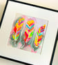 Bright Coloured FEATHERS an original Silk PAINTING - Image 5