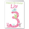 Childrens Personalised Name and Age Birthday Card.