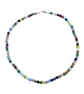 Colourful Cat's Eye Beaded Necklace: Adjustable Silver Chain