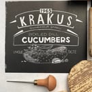 Gherkins! - Limited edition lino print