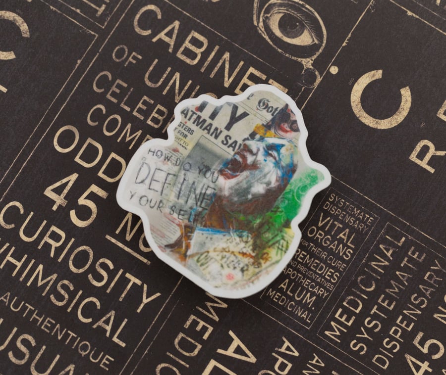 Joker Vinyl Sticker, Drink Bottle sticker, Laptop sticker, Cool Funny sticker