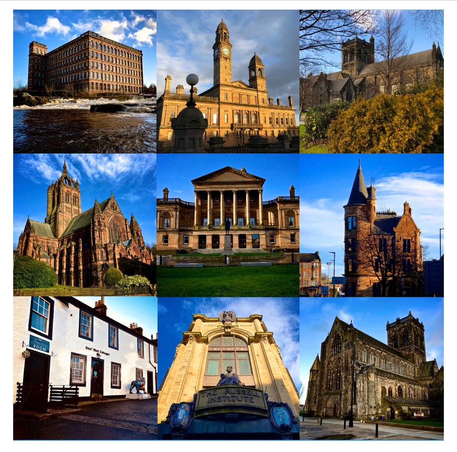 Paisley signed square print 30 x 30cm FREE DELIVERY