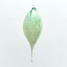 Blown Glass Green Bauble Decoration