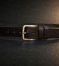 Dark Brown Full Grain Leather Belt Brass Buckle Mens Casual Belt 38mm Handmade