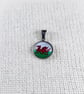 Wales Flag Pendant - Small Glass Finished Charm - Welsh Flag - Image 1
