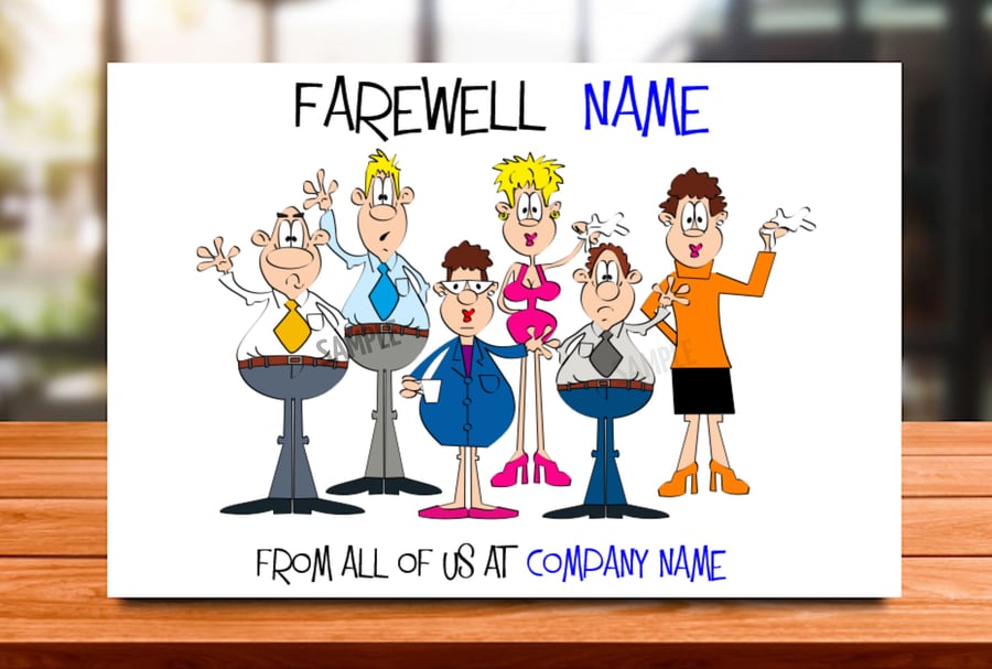 Personalised Farewell Card, Retirement Gift, Goodbye, Co-worker, Work, Bestie, 