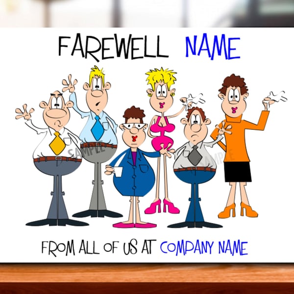 Personalised Farewell Card, Retirement Gift, Goodbye, Co-worker, Work, Bestie, 