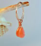 Pink Opal Hoop Earrings, October Birthday, Anniversary, Gifts For Her, Libra  - Image 1