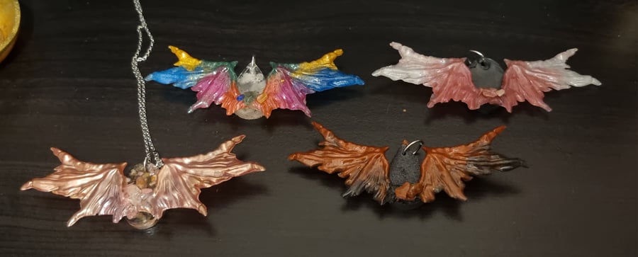 Dragon wing pendants (with 18 inch stainless steel chain)