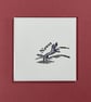 'Feels Familiar' (Set 3- Lilac)  ceramic coaster or decorative tile set. - Image 5