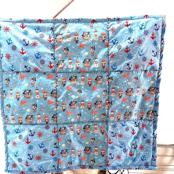 Handmade Baby boy quilt, unique, one of a kind 