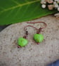 Green heart earrings - Image 2