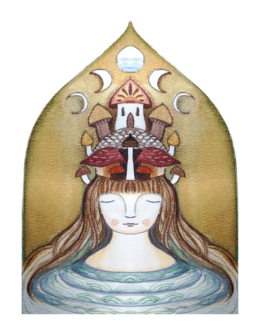 Mushroom girl A5 Limited edition print