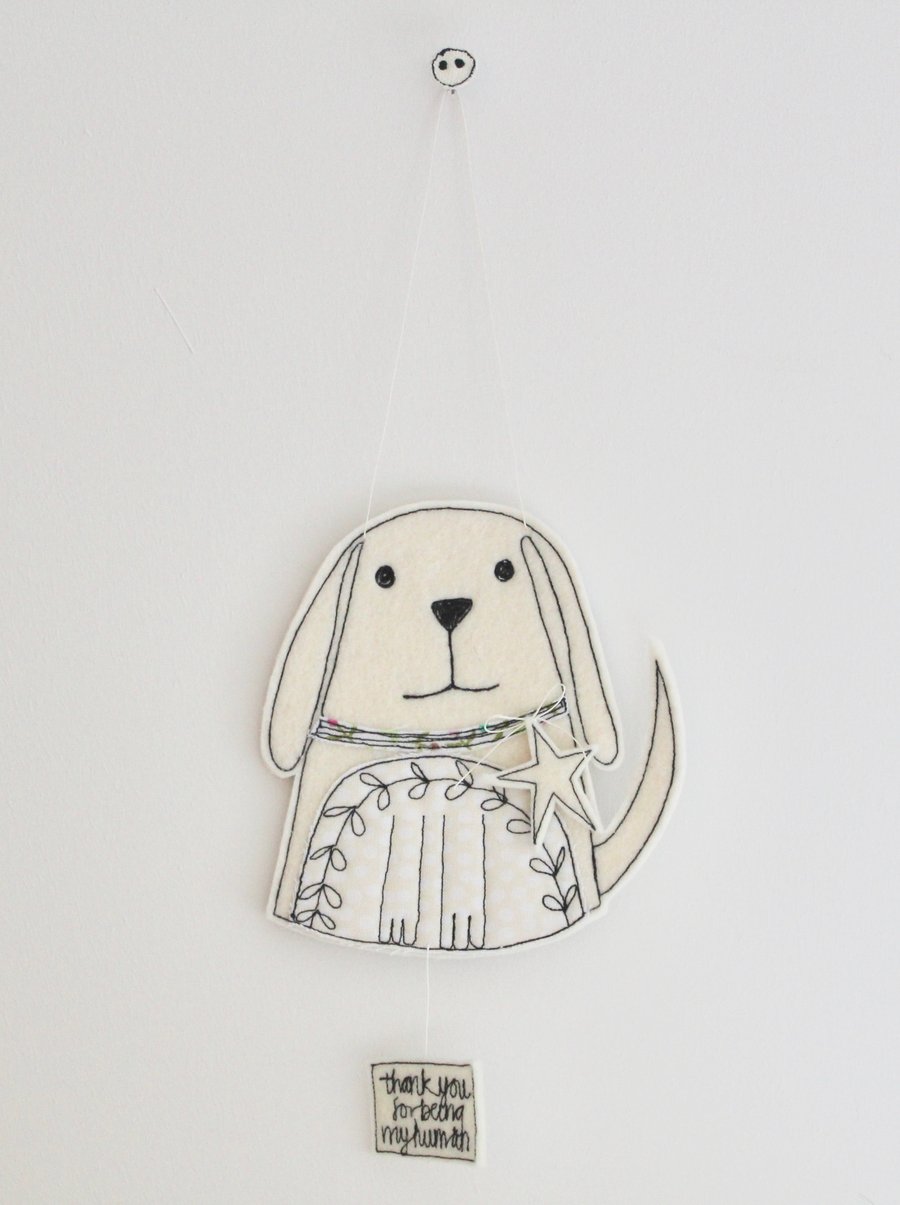 'Thank you for being my Human' Mr Dog - Hanging Decoration