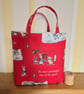 Christmas gift bag: Peter Rabbit on red
