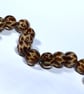 Handmade brown and beige lamp work glass beads - Image 10
