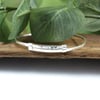 Sterling Silver Adjustable Fit Bangle. Hammered Bracelet. Ladies Size M-L