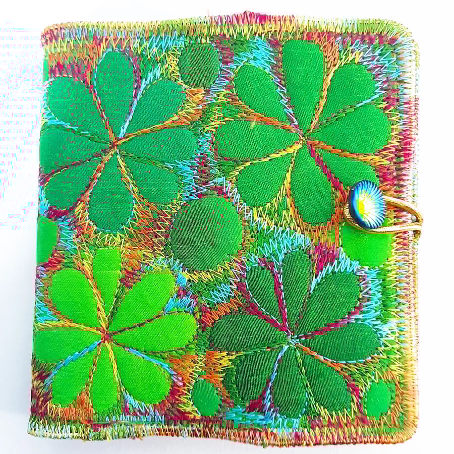 Sewing Needle Case with Free Machine Embroidery  