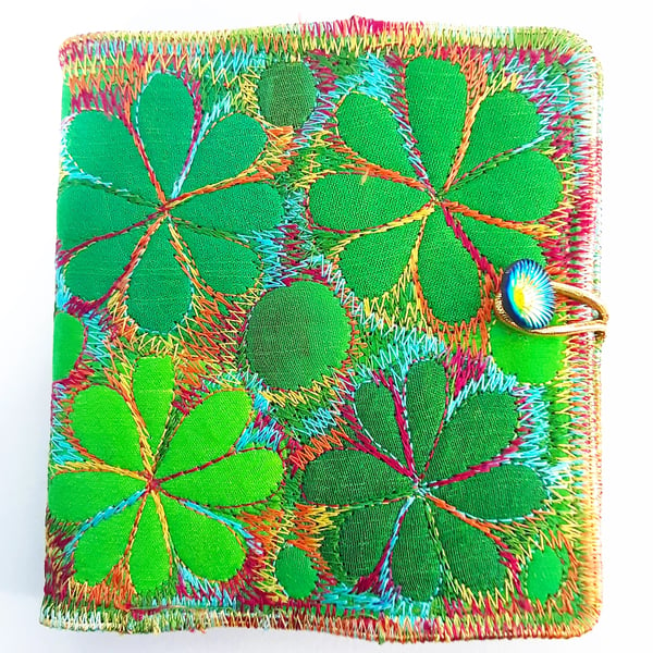 Sewing Needle Case with Free Machine Embroidery  