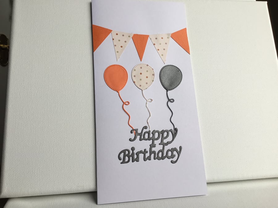 Balloon Birthday card. CC556