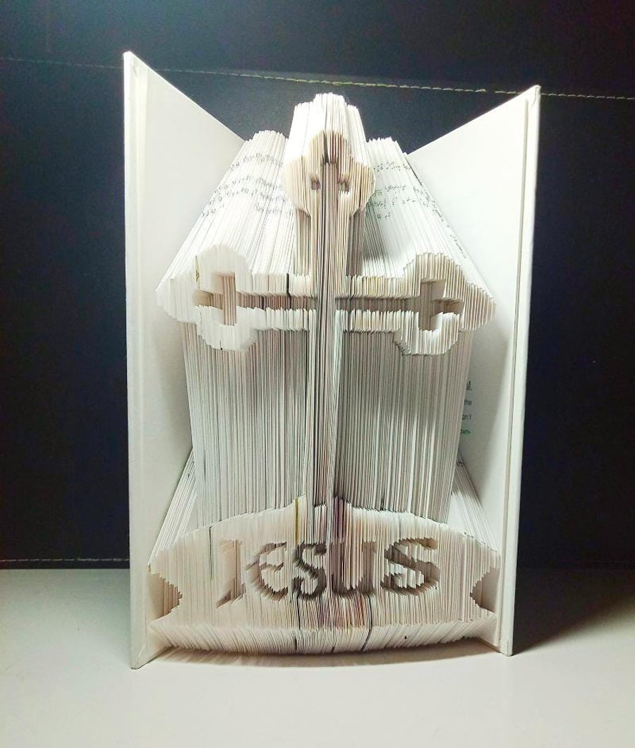 Jesus Cross COMBI Book Folding Pattern - EMAILED PDF PATTERN