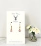 Charm Earrings - Mini Star - Light Pink